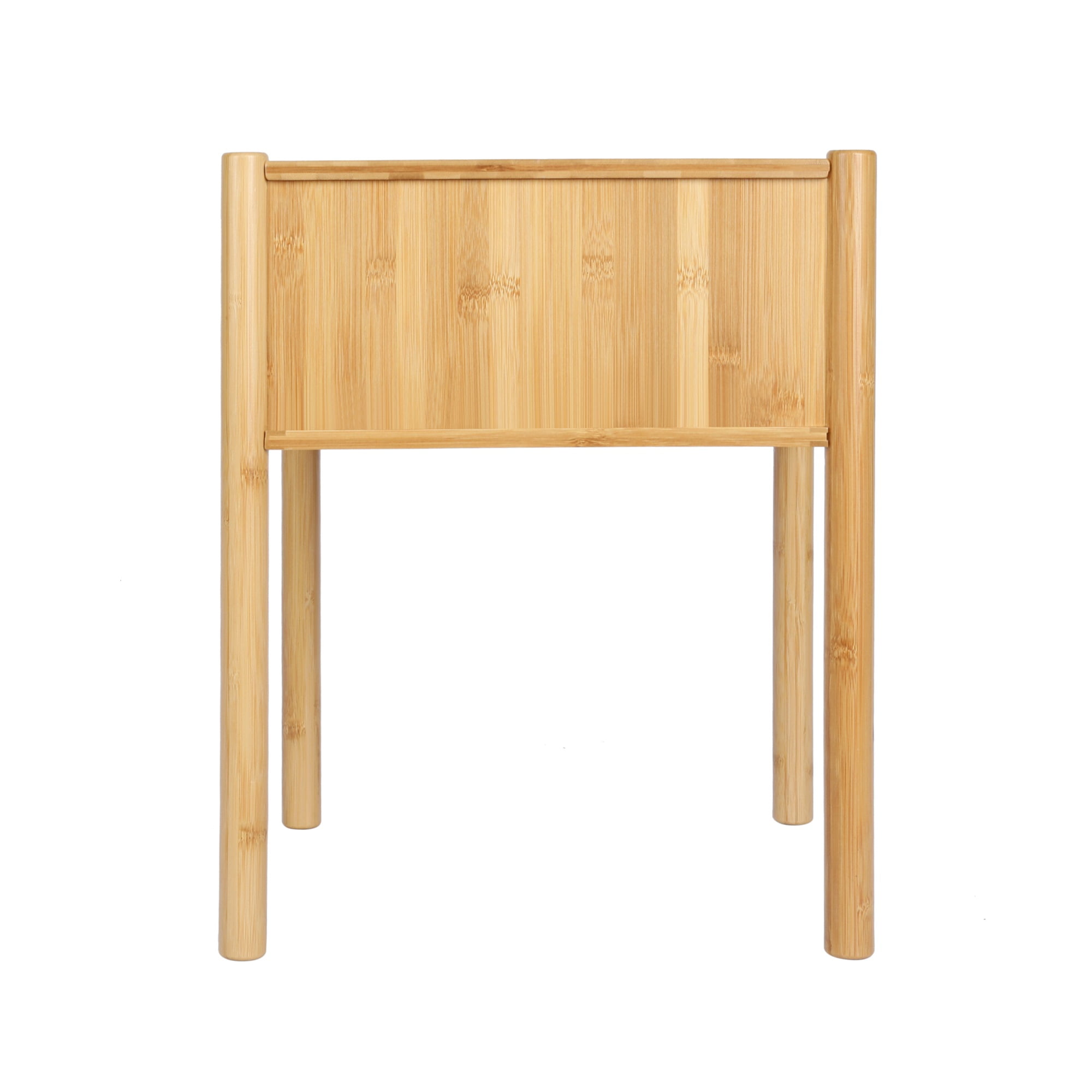 Resenkos Natural Bamboo Accent End Table for Bedroom with Drawer