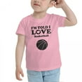 thumbnail image 3 of I'm Told I love Basketball Cute Toddler T Shirts for Boys Girls (Pink, Youth XL), 3 of 5