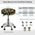 thumbnail image 6 of ZIATUBLE Mushroom Daisy Bar Stool Seat Covers Round Stool Covers with Elastic 14-16 Inch Anti Slip Bar Stool Covers Set of 2 Piece Slipcover for Circle Chair Stools for Dining Room, 6 of 6
