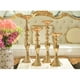 thumbnail image 3 of 2x soporte largo vela de metal portavelas candelabro florero dorado-M , Oro-M, M, 3 of 7