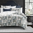 thumbnail image 3 of Thiago Linen Dark Denim Blue Comforter Set California King, 3 of 5