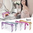 thumbnail image 2 of 5PC Transparent Cosmetic Bag Clear Zippered Makeup Pouch Travel Organizer Bathroom Storage 5PCS, 2 of 9