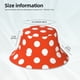 thumbnail image 3 of Balery Orange And White Polka Dot1 Sombreros para el sol para hombre y mujer, sombrero de pescador con UPF 50+, 3 of 6