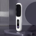 thumbnail image 1 of Cepillo alisador de cabello inalámbrico con tecnología iónica antiestática, recargable por USB, 2 en 1 para todo tipo de cabello., 1 of 5