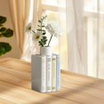 thumbnail image 5 of HongHeng Decorative Book Vase for Flowers, White Ceramic Vases for Modern Home Decor, Cute Bookish Planter Pot for Bookshelf/Dining Table/office Desk, Unique Vase for Book Lovers, 5 of 6