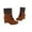 Brown, variant on Fesfesfes Boots for Women Large Season Winter Bow Shaped Elevated Wedge Heel Mid Heel Wide Mouth Wool Tube Snow Boots 36(US:5.5)
