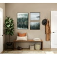 thumbnail image 5 of Kate and Laurel Sylvie Evergreen Reflections in Fog Framed Canvas Wall Art Set by Emiko and Mark Franzen of F2Images, 3 Piece Set Gray, Natural Mountain Tree Landscape Art for Wall Decor, 5 of 6
