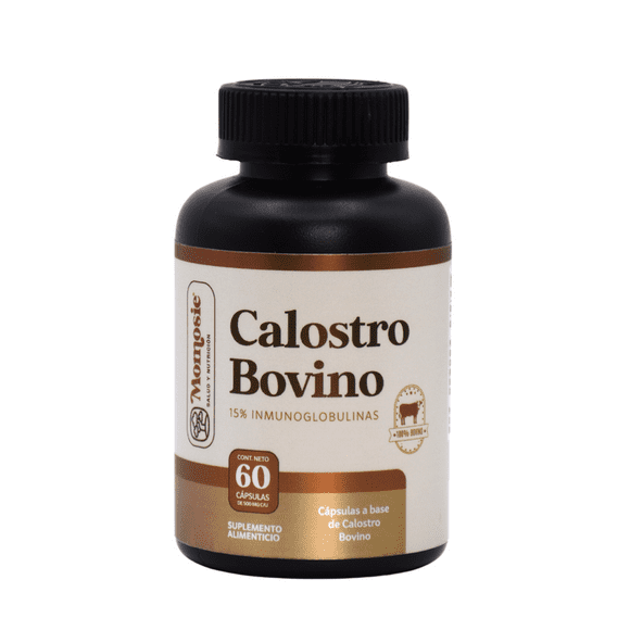 Calostro Bovino (Bovine Colostrum) | Frasco de 60 Cápsulas De 500 Mg C/U | Contiene 15% de Inmunoglobulinas IGC | Momosie