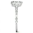 thumbnail image 5 of Solitaire Brilliance Radiant 9x7mm Moissanite Hidden Halo Solitaire Engagement Ring in 925 Silver, 5 of 6