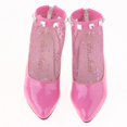 thumbnail image 4 of Botines de moda 1/3 BJD Tacones altos para la noche Lolita Doll PU Leather Pink Stiletto Shoes Baoblaze Zapatos de muñecas BJD, 4 of 7
