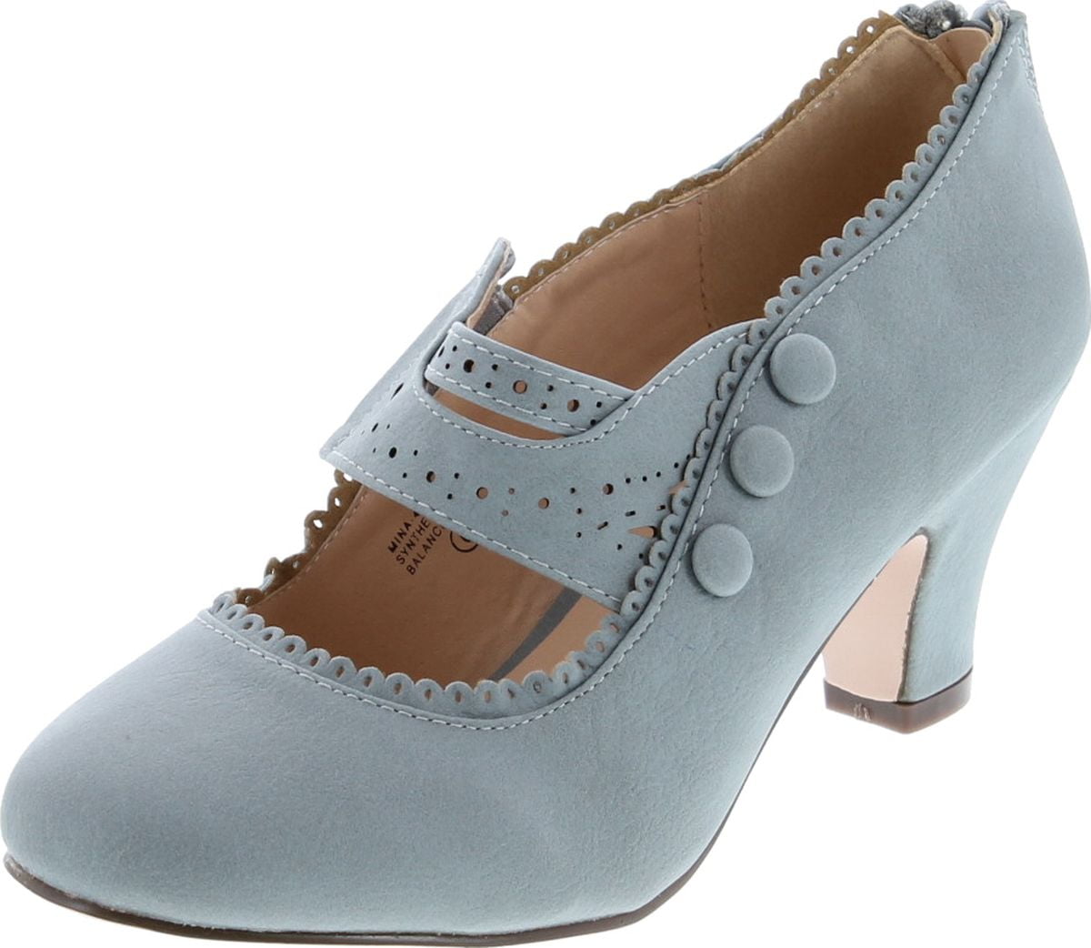 Womens Mina4 Closed Toe Mary Jane High Heel Shoes, Grey, 8.5