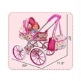 thumbnail image 3 of Mundo Toys 14" Baby Doll Nursery Playset, Stroller, Crib, 12 Sounds, Pink, +3, 3 of 10
