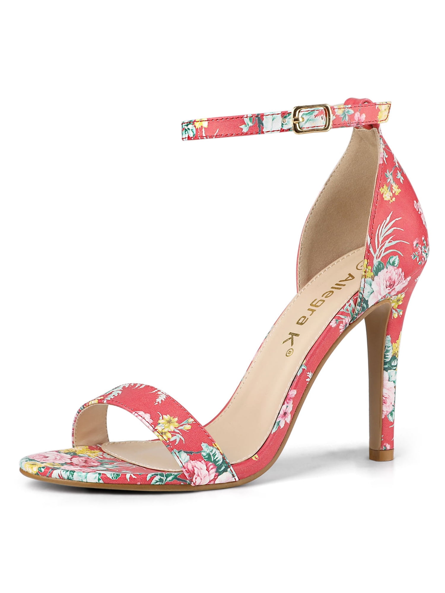 floral ankle strap sandals