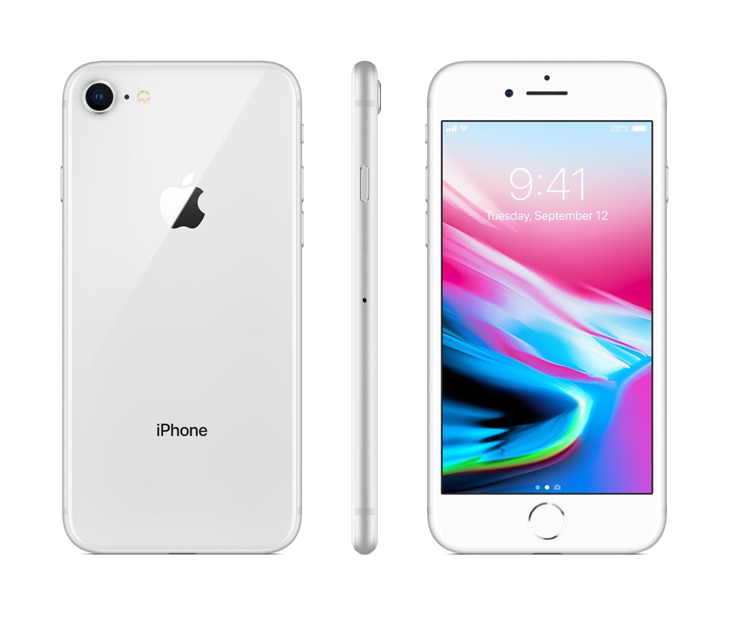 Apple iPhone 8 64GB, Silver - Unlocked LTE Refurbished