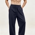 thumbnail image 5 of Sweatpants for Men Fleece Lined Open Hem Straight Leg Athletic Joggers Baggy Sweatpant Open Leg Athletic Jogger Trouser Track Pants Sports Pants, 5 of 7