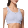 thumbnail image 2 of TEMOGU-High Impact Zip Front Sports Bra Mesh Racerback Workout High Support Sports Bras for Women Large Breasts, 2 of 4