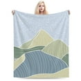 thumbnail image 6 of LNWH Japanese Abstract Graphics Art Pattern Throw Blanket, Fluffy Soft Cozy Bed Flange Plush Blankets, 50"x40", 6 of 8