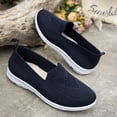 thumbnail image 5 of Loafers for Women Slip on Solid Mesh Walking Shoes Comfy Soft Sole Lightweight Driving Nursing Shoes Casual Breathable Flat Shoes Blue Size 7.5, 5 of 7
