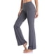 thumbnail image 3 of Pantalones de yoga de mujer con cintura alta y pernera acampanada - Pernera recta ancha, bolsillos, poliéster, largo completo, informales/deportivos - S-XL, 3 of 6