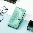 thumbnail image 4 of Feishell Embossed PU Leather Wallet Phone Case for Google Pixel 7 6.3 inch,Full Protection Magnetic Clasp Flip Stand Card Slots Shockproof Protective Cover with Hand Strap,Green, 4 of 9
