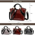 thumbnail image 5 of Womens Fashion Handbags Patent Leather Elegant Tote Crossbody Shoulder Bag Top Handle Bags, 5 of 7