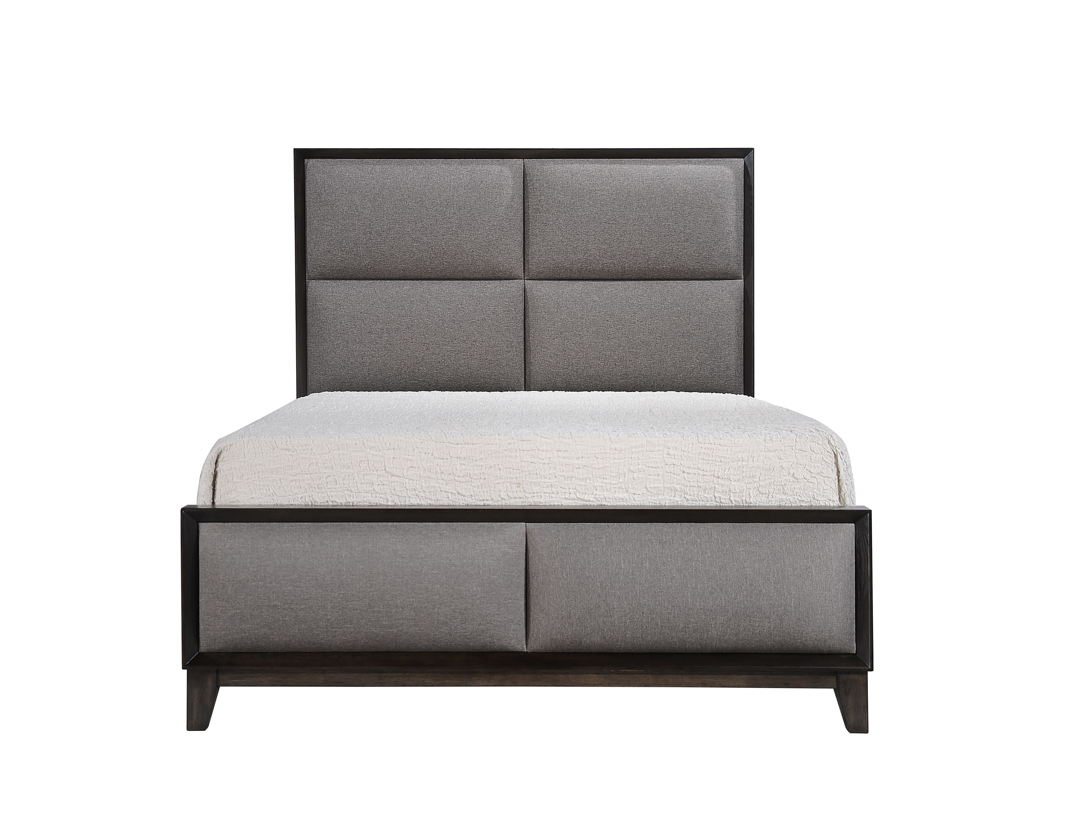 Consuelo 5 Piece Modern Upholstered Bedroom Set, Queen, Gray Wood - image 2 of 11