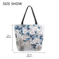 thumbnail image 5 of Open Top Canvas Tote Bag with Zipper Reusable Shopping Bag 13.5x15" Roomy Carryall Stunning Tree, 5 of 9