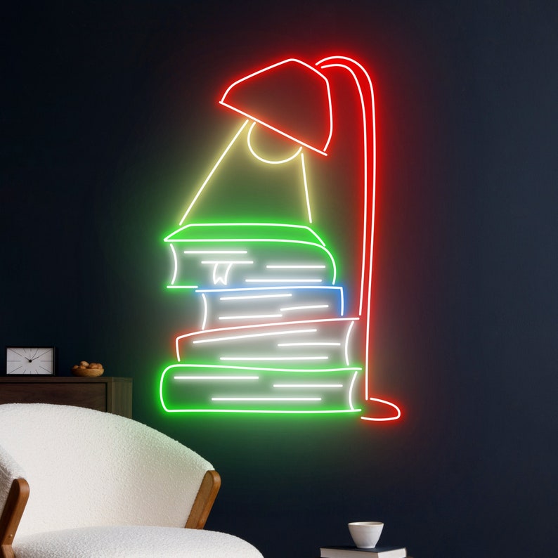 Handmadetneonsign Open Book Neon Sign, Book Open Shop Neon Light, Bookworm LED Light, Bookish Sign