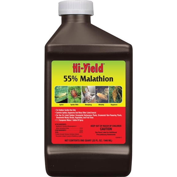 Hi-Yield 55% Malathion Spray Insect Killer Liquid Concentrate 32 oz