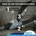 thumbnail image 4 of Mega Cargo Control Tie-Down Ratcheting Cargo Lashing Strap Cam Buckle Straps Heavy Duty 1 Inch x 15 Ft 4-Pack Black, 4 of 7