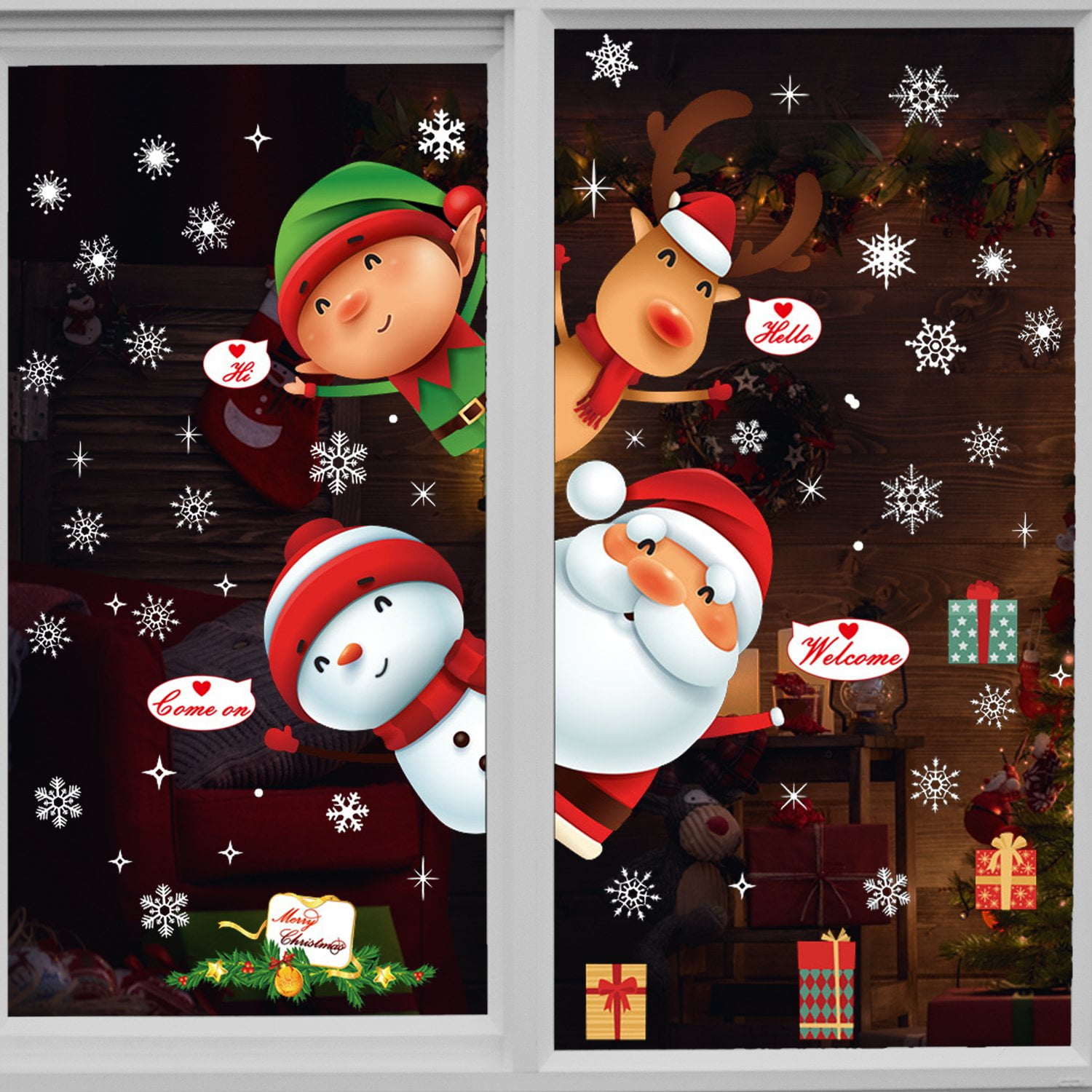Santa’s Elves Window Cling Silhouette