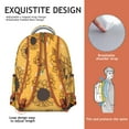thumbnail image 5 of "Floral Sunflower Backpack for Work & School - Water-Resistant Fabric, Spacious Compartments, Stylish Wildflower Print, Comfortable for All-Day Wear", 5 of 6