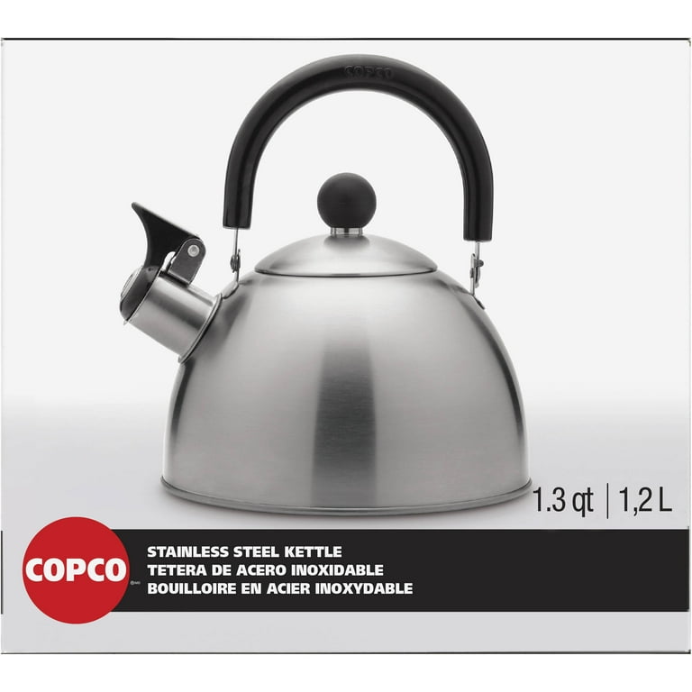  Copco 2503-0300 Kettering Brushed Stainless Steel Tea Kettle,  1.3 Quart: Home & Kitchen