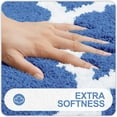 thumbnail image 2 of Buganda Microfiber Bathroom Rugs Set 2 Piece,U-Shaped Toilet Rug, Machine Wash Dry, Non-Slip Absorbent Shaggy Bath Mats for Tub, Shower and Bathroom (24"x16"+24"x20", Blue), 2 of 5