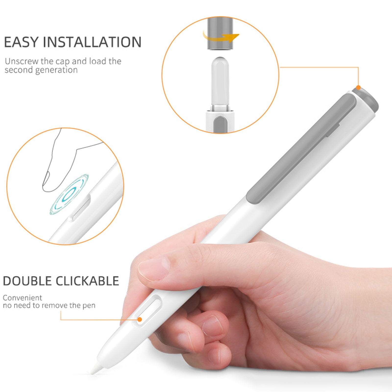 Double Clicks Styluses Case AntiFatigue Textured Handle for Pencils Creative Work And Note Taking