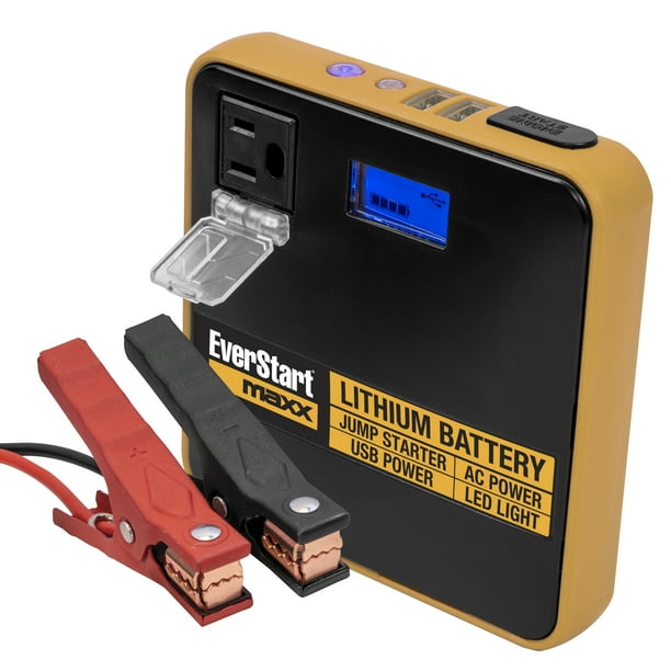 EverStart Maxx SS120LE Compact 800 Peak Amp Jump Starter with Dual USB