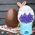 thumbnail image 4 of Easter Themed Candy Dispenser, 5.875in. Easter Egg with Blue Base Mini Gumball Machine Candies Chocolates Container Kids Birthday Party Gourmet Favor Decor Gift Toy Set of 1 & CUSTOM Storage Carrier, 4 of 7