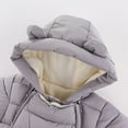 thumbnail image 4 of Kogui Toddler Girl Winter Snowsuit Toddler Snowsuit Cute Baby Bear Suit Winter Coat Warm Hooded Jumpsuit for Boys Girls Size 3 6 Months (Dark Gray,3-6 Months), 4 of 7
