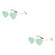 thumbnail image 2 of Guardurnaity Gafas de sol en forma de corazón, montura de metal dorado y lentes Tac para protección solar elegante, gafas de sol verdes verde 2Conjunto, 2 of 6