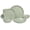 Green, variant on Gibson Home Summer Shades 16 Piece Plates and Bowls Dishes Service for 4 Porcelain Dinnerware Set - White
