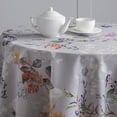 thumbnail image 5 of Maison d' Hermine Equinoxe - Grey 100% Cotton Tablecloth for Kitchen Dining | Tabletop | Decoration | Parties | Weddings | Spring/Summer (Round, 69 Inch)., 5 of 5