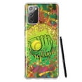 thumbnail image 1 of MUNDAZE Samsung Galaxy Note 20 Shockproof Clear Hybrid Protective Phone Case Love Softball Girls Glove Green Tie Dye Swirl Paint Cover, 1 of 5