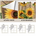 thumbnail image 5 of Swag Valance Curtains for Windows, Sunflower Farmhouse Light Filtering Kitchen Curtains with Rod Pocket, Summer Botanical Flowers Wooden Window Treatment Valances for Living Room, 36x45 - 2 PCS, 5 of 9