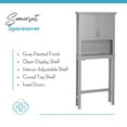 thumbnail image 5 of RiverRidge Somerset Over the Toilet Bathroom Spacesaver Medicine Cabinet Shelf - Gray, 5 of 9