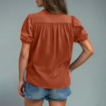 thumbnail image 4 of mfyjkho Tops Para Mujer, Camisa De Verano Con Botones Y Encaje Para Mujer, Manga Farol, Cuello En V, Moda Informal Tops De Gimnasio Para Mujer M, 4 of 4