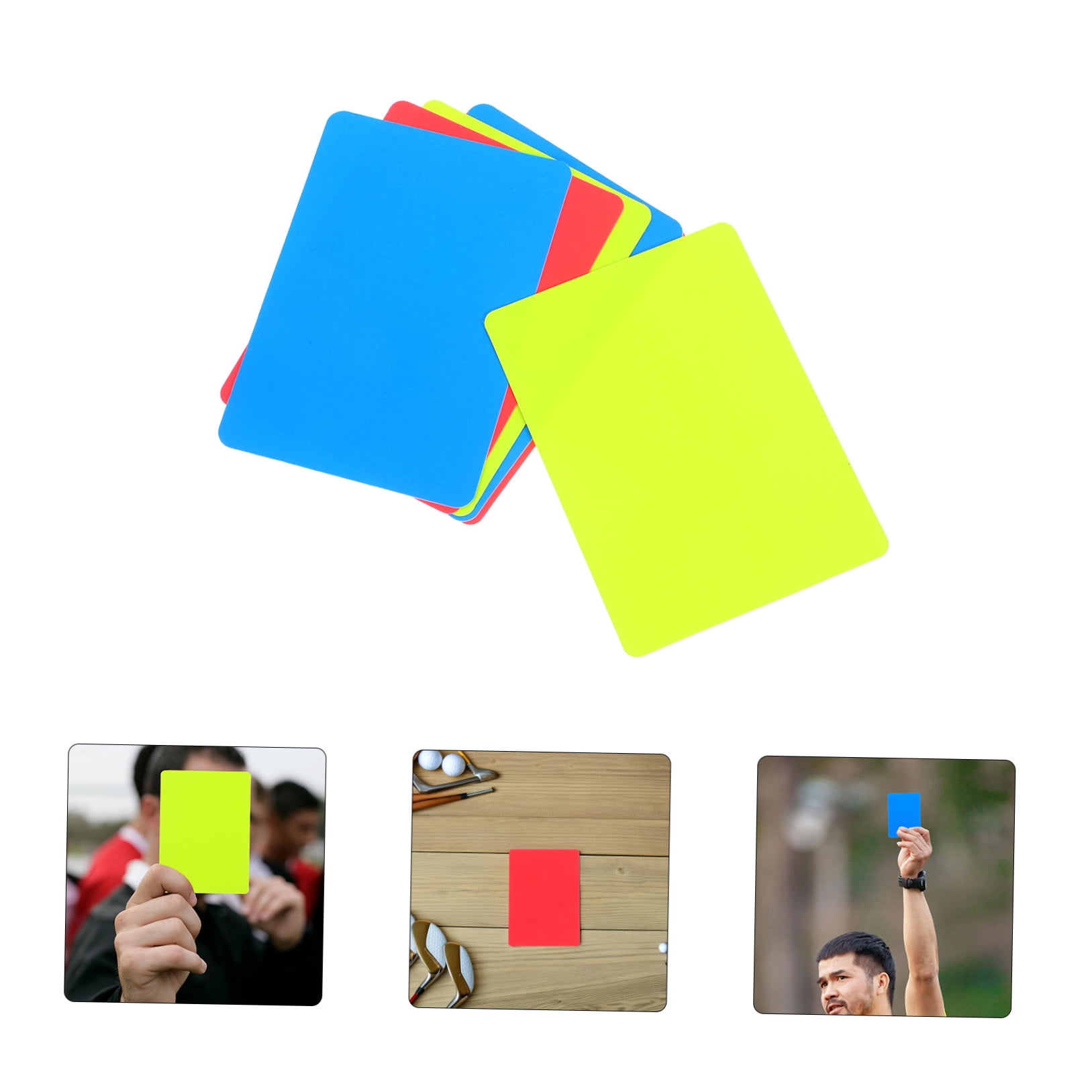 ETHZZLE 12Pcs Soccer Referee Card Set Assorted Colors PVC Professional Penalty Warning Kit