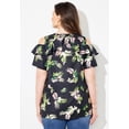 thumbnail image 2 of Catherines Women's Plus Size Open-Shoulder Georgette Top, 2 of 4