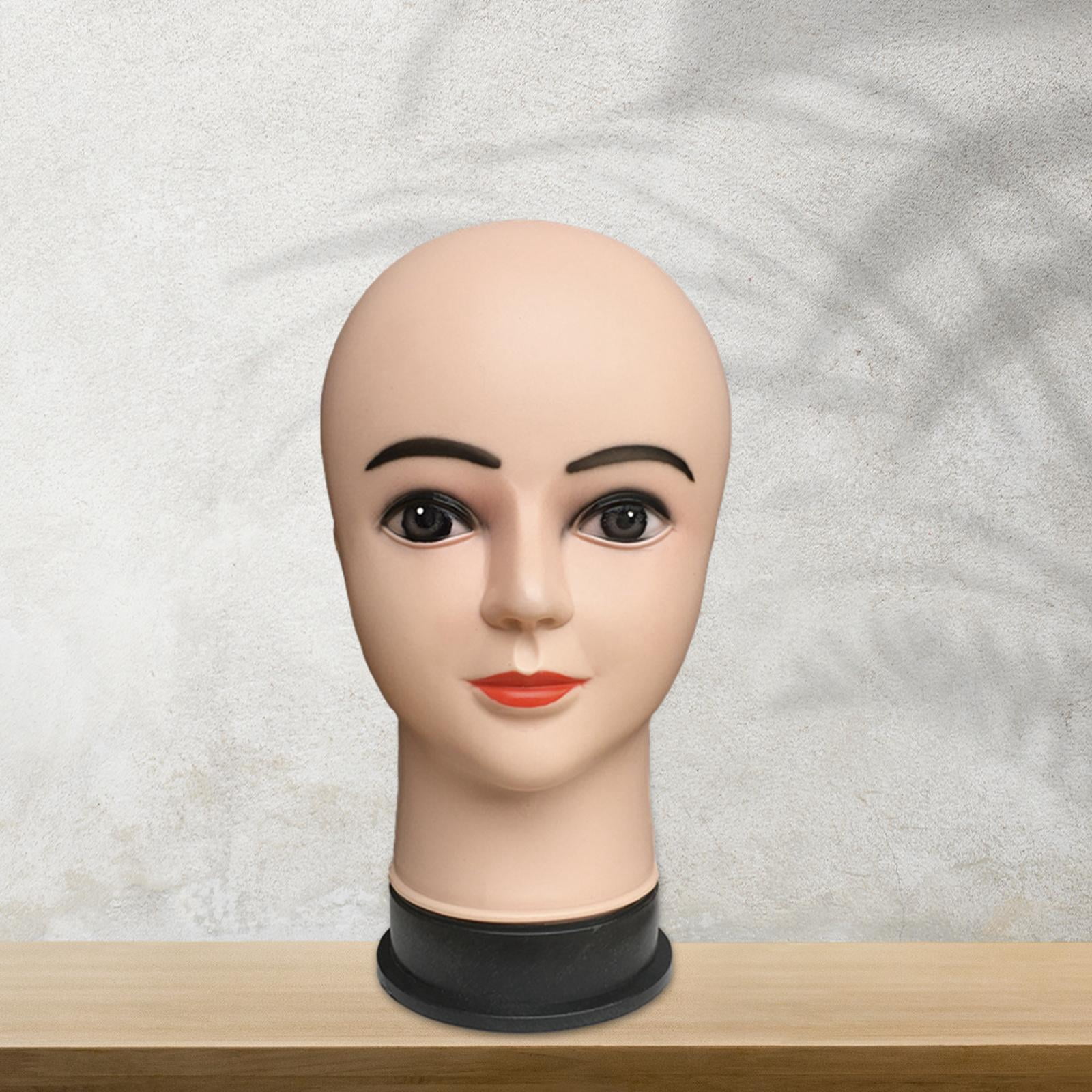Female Bald Mannequin Head Holder Professional Stable Base with Makeup Durable Hat Display Rack Manikin Head for s Making Styling
