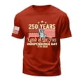 thumbnail image 5 of UngA 4th of July Shirts for Men 250th Anniversary Independence Day Short Sleeve Tees Tops Patriotic American Flag Tshirt Men (Red,S), 5 of 5