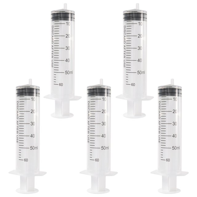 Hemoton 5 Pcs 60ml Luer Lock Syringes Industrial Grade Glue Applicator